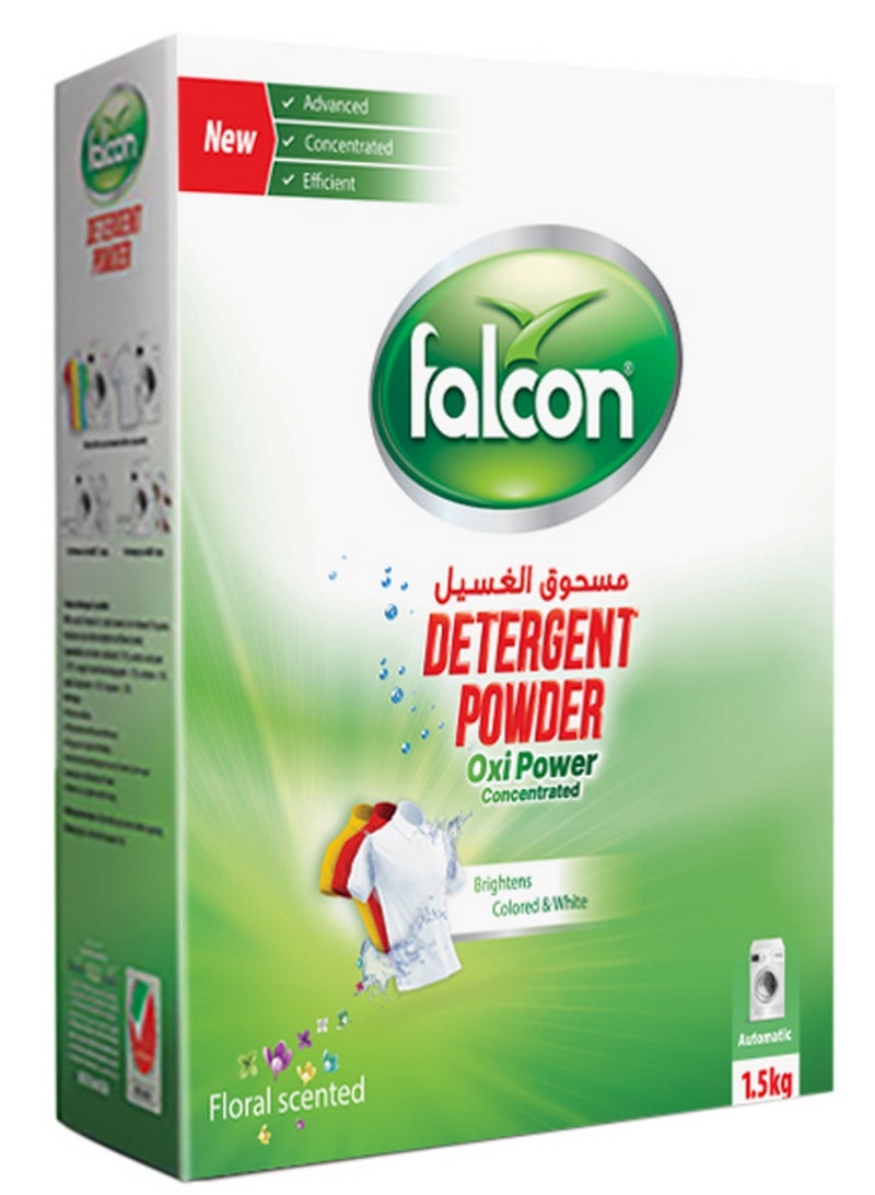 Falcon Oxi Power Detergent Powder Floral Scent Brightens Colored & White Automatic 1.5Kg - Image 2